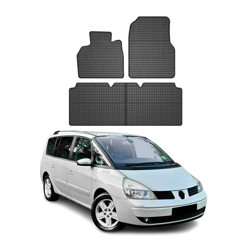 2002-2014 Renault Espace Fußmatten Gummi Schwarz 4 tlg