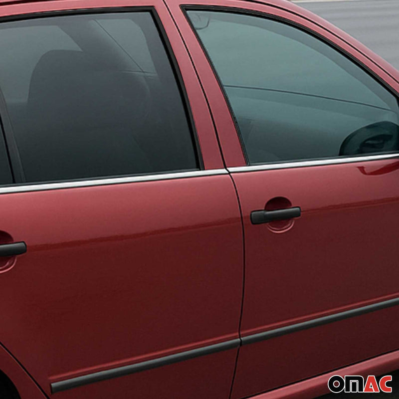 Fensterleisten Zierleisten für Skoda Fabia 1999-2007 Edelstahl Chrom 4tlg