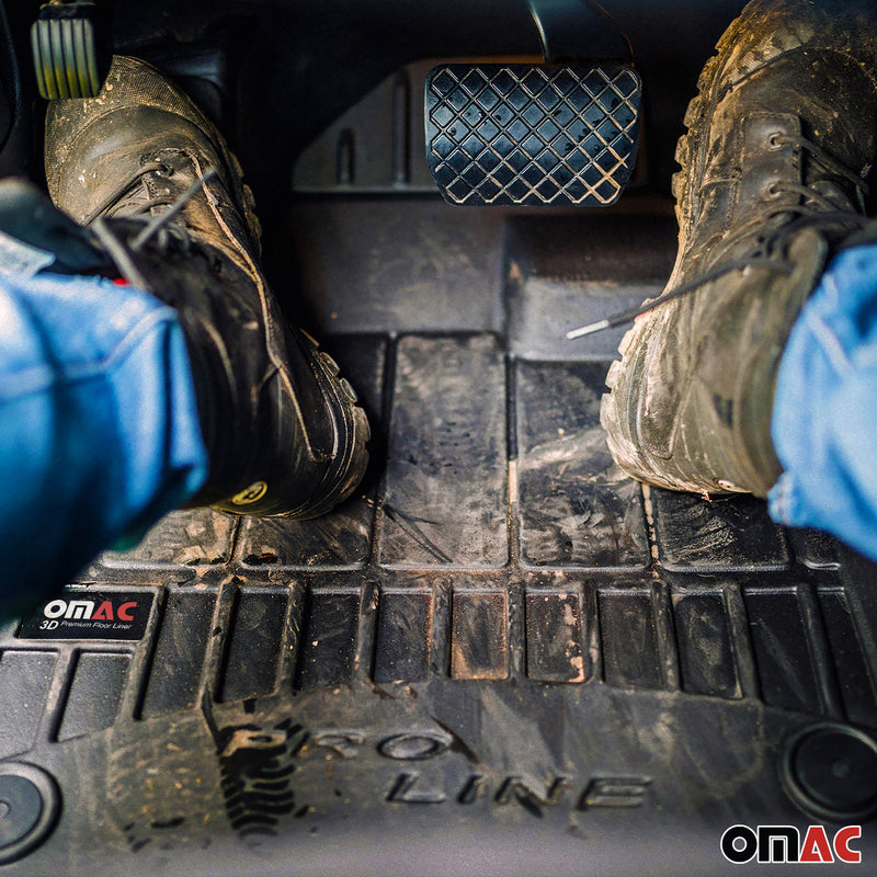 Tappetini in gomma OMAC per Jeep Grand Cherokee 2013-2015, neri, di alta qualità, 4 pezzi