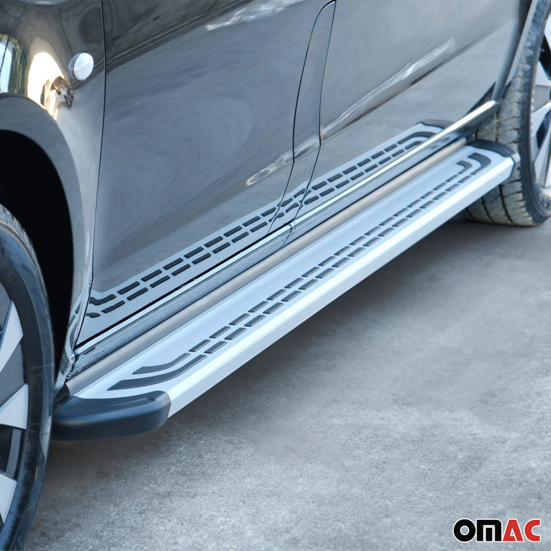 Pedane laterali, minigonne laterali per Kia Sorento 2012-2015 Alu Grey