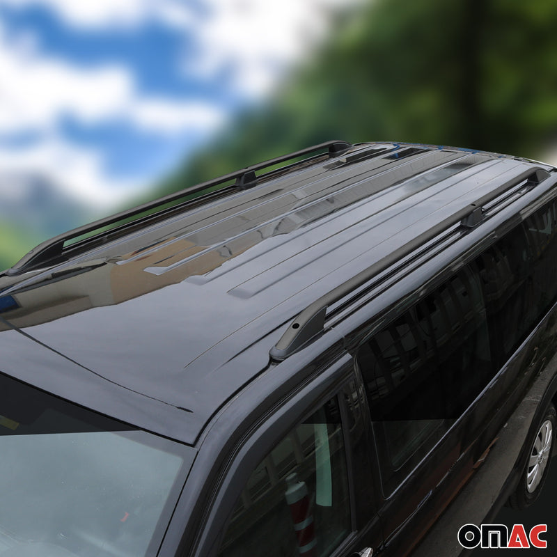 Barre portatutto per VW Caddy IV 2015-2020 L1 corte in alluminio nero 2x