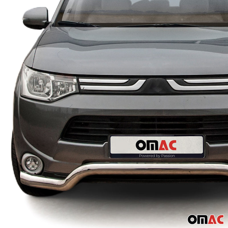Barra di protezione anteriore per Mitsubishi Outlander 2012-2015 ABE Silver 