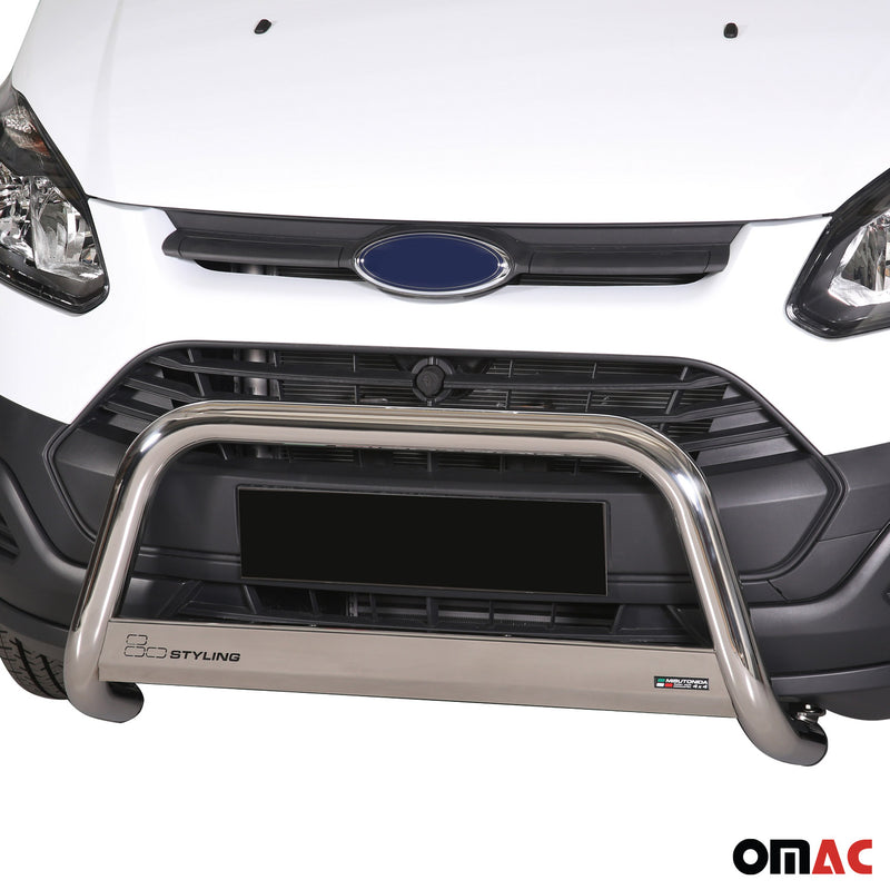 Barra di protezione anteriore per Ford Transit Custom Passo Corto 2013-2017 Grigio Ø 63 mm