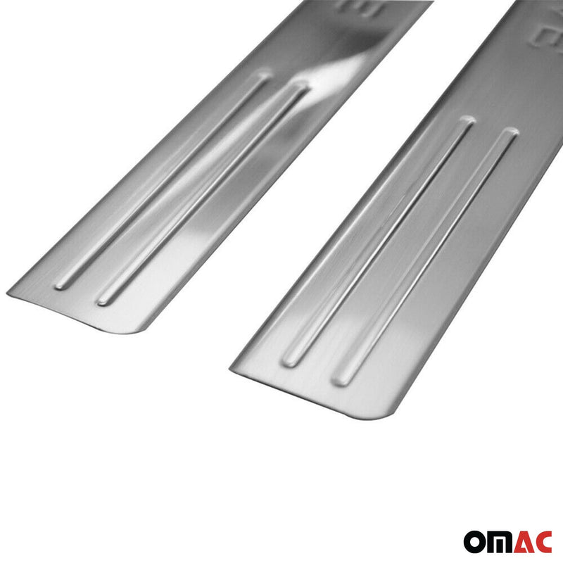 Listelli battitacco per Mercedes Classe C CL203 in acciaio inox cromato, 2 pezzi 
