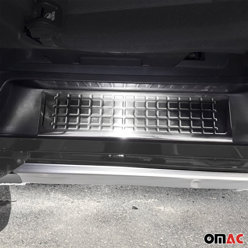 Soglie porte per Opel Zafira Life 2019-2025 in acciaio inox argento 4x