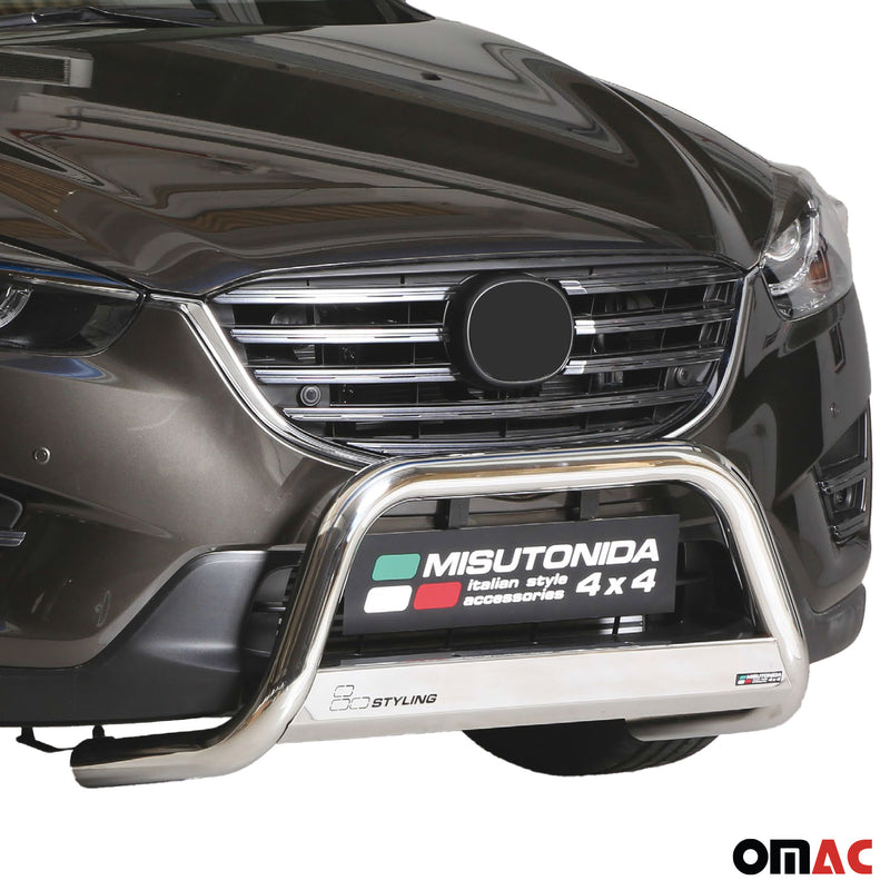 Protezione anteriore per Mazda CX-5 2015-2016 ø63mm acciaio argento 