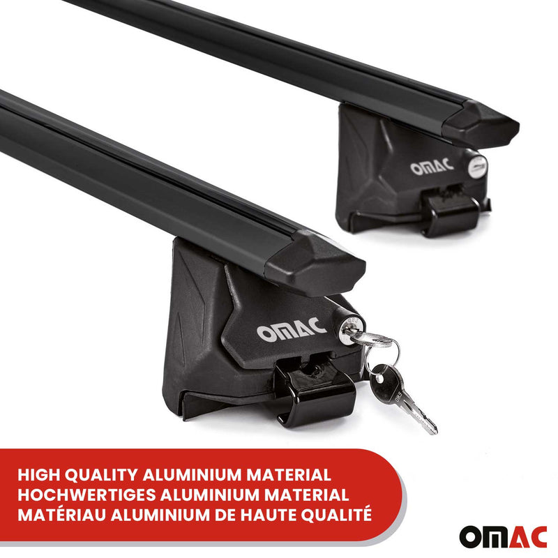 Portapacchi da tetto per BMW Serie 5 Touring F11 G31 2010-2025 Alu Nero 2x ABE