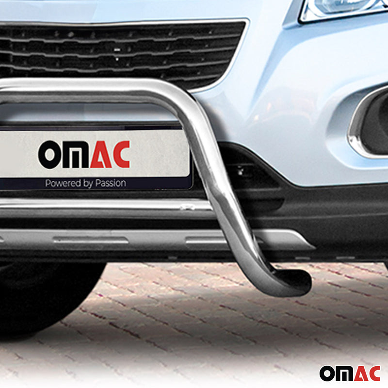 Protezione anteriore per Chevrolet Trax 2013-2021 con ABE acciaio argento 