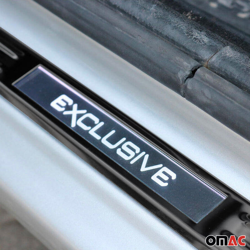 Soglie porte Exclusive per Dacia Logan 2005-2022 Cromate Scure 4x