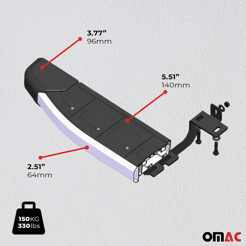 Schweller Seitenbretter Trittbretter für Toyota Highlander 2007-2013 Alu Schwarz