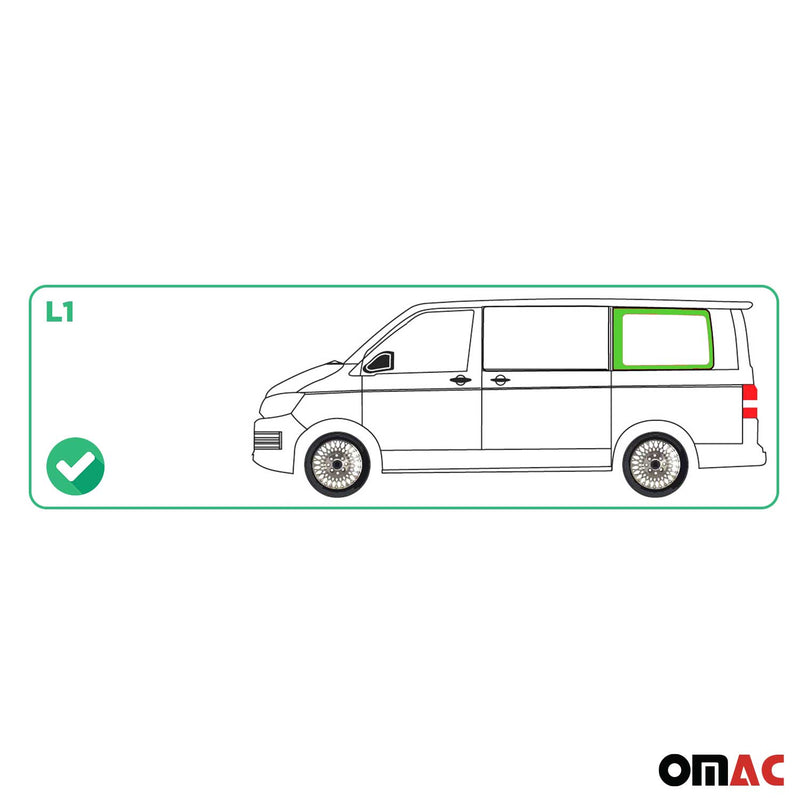 Finestrino laterale per VW T5 2003-2015 vetro di sicurezza sinistro nero L1