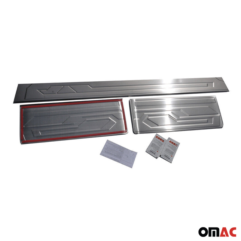 Soglie delle portiere per Ford Transit Tourneo Custom 2012-2024 Cromate 3x