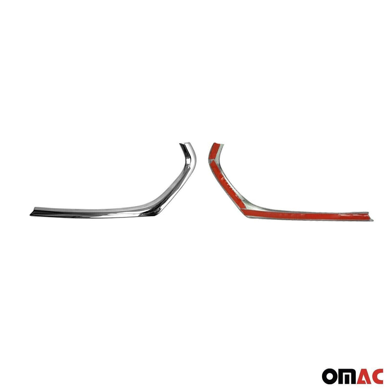 Cornice per fendinebbia per Opel Corsa 2015-2019 in acciaio inox argento 2x