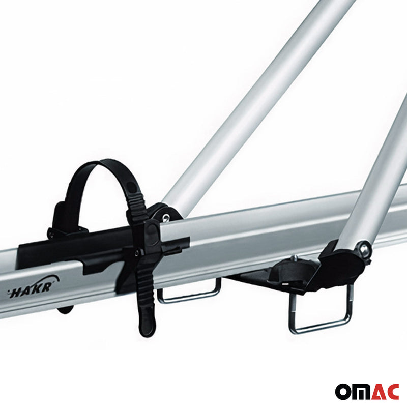 2x Fahrradträger Dachfahrradträger bis 17kg Aluminium Silber Fahrradhalter