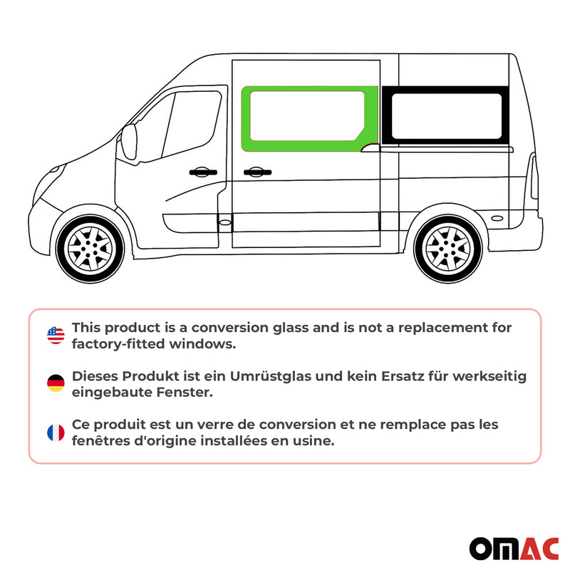 Finestrino laterale per Opel Movano 2010-2025 porta scorrevole anteriore sinistra L1