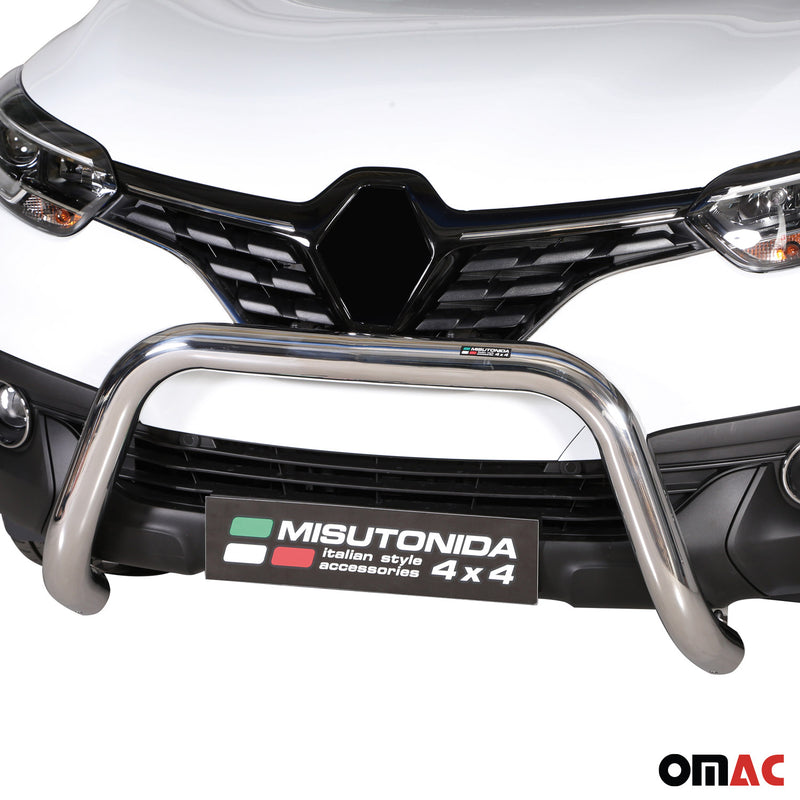Frontbügel Frontschutzbügel für Renault Kadjar 2015-2018 ø76mm Stahl Silber