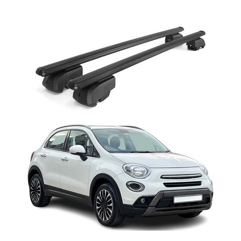 Dachträger Gepäckträger für Fiat 500X 2014-2025 Querträger ABE Alu Schwarz
