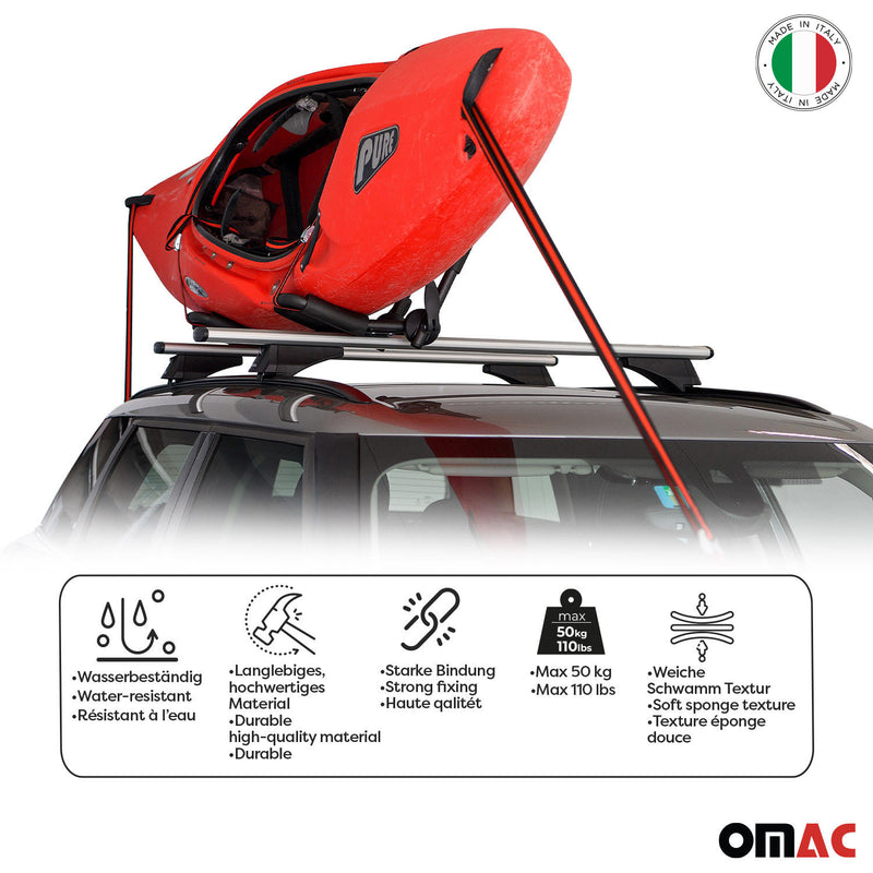 Supporto per kayak Menabo, supporto per canoa, supporto per auto e barca, supporto per kayak e barca, supporto J-carrier