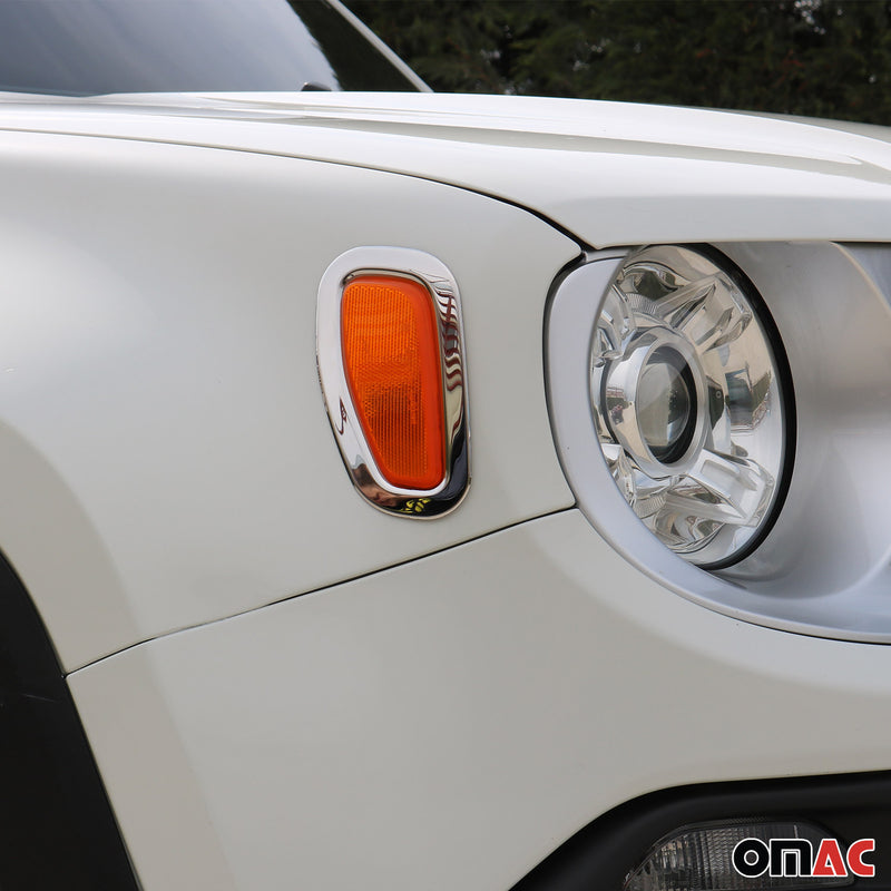 Cornice indicatore di direzione, copertura indicatore laterale per Jeep Renegade 2014-2024 in acciaio inox 