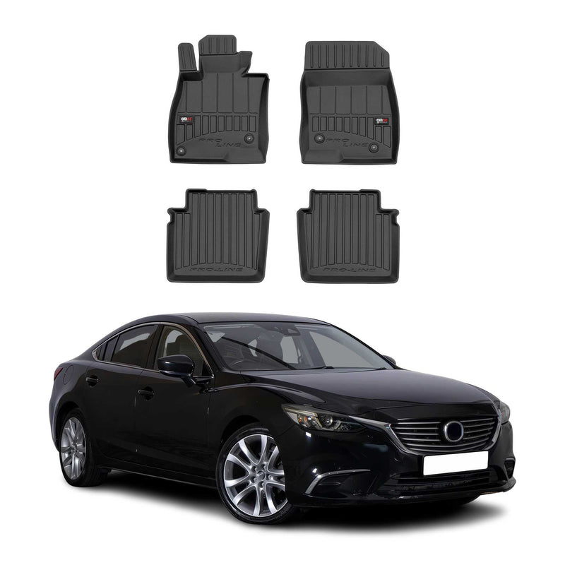 Tappetini in TPE neri per Mazda 6 berlina 2012-2018, 4 pezzi
