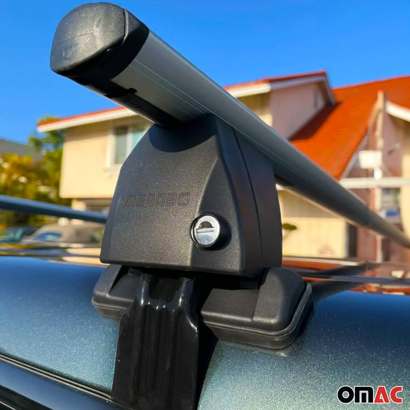 Portapacchi Menabo per Alfa Romeo 159 berlina 2005-2012 ABE grigio alluminio 2x