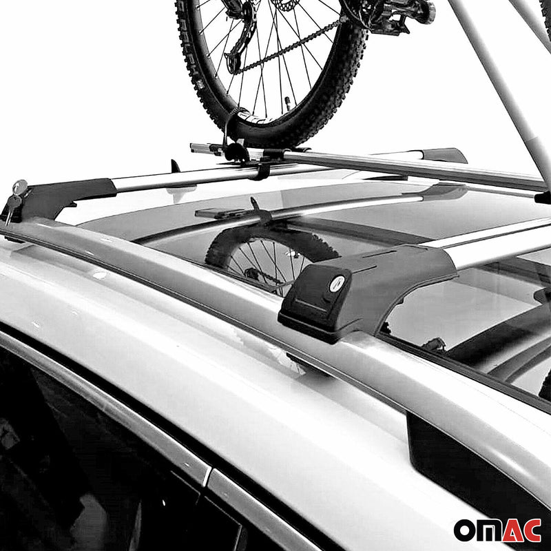 Portapacchi in alluminio per Fiat Panda 2012-2025 Argento 2 pezzi