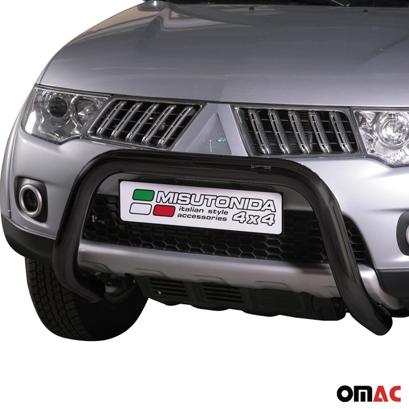 Protezione anteriore per Mitsubishi L200 2010-2015 ø76mm acciaio nero
