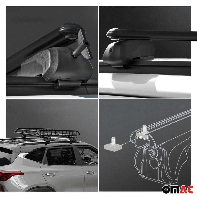 Portapacchi da tetto per Honda CR-V 2019-2023 ABE alluminio nero 2x