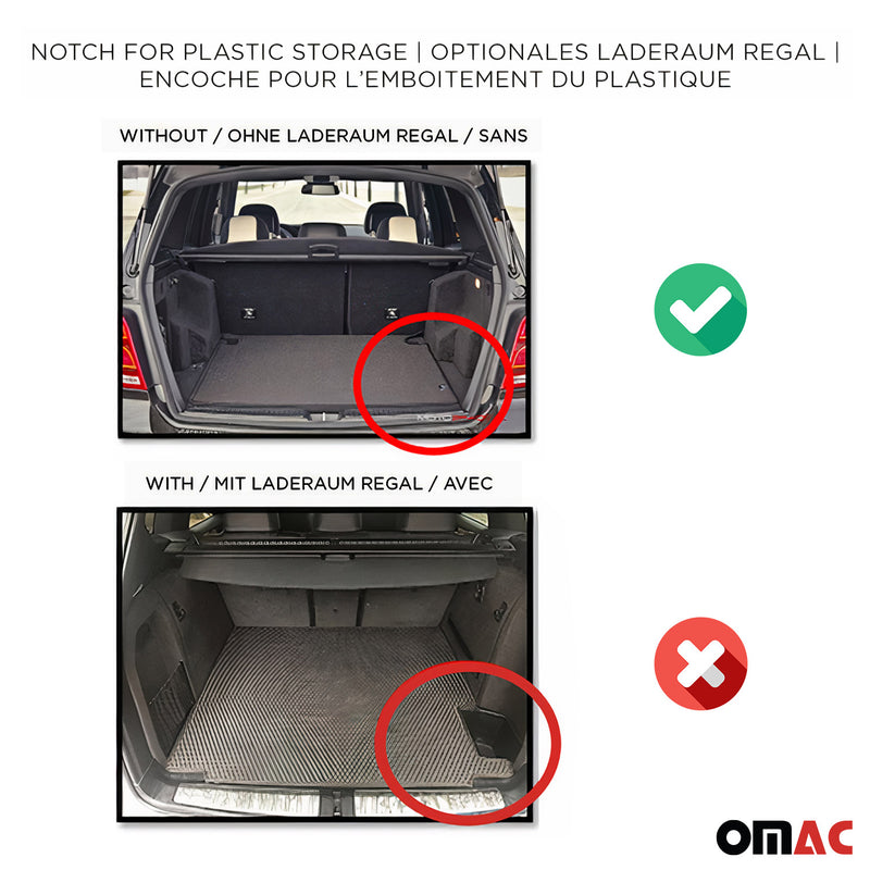 Vassoio portabagagli in gomma OMAC per Skoda Kodiaq 2016-2025, vassoio portabagagli in TPE, 1 pezzo
