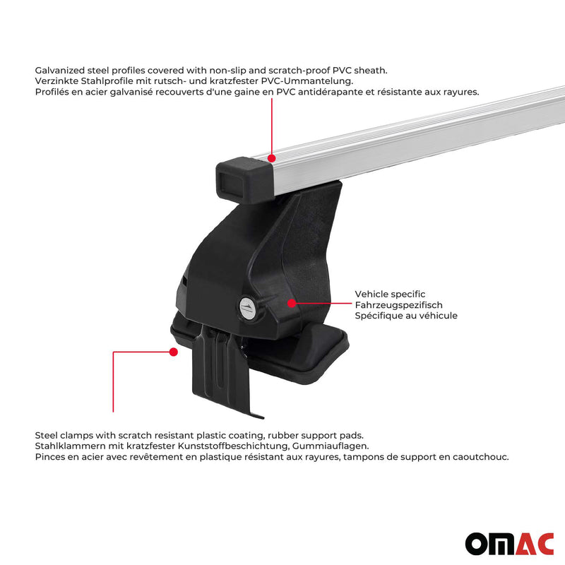 Portapacchi Menabo per Honda CR-V IV 2012-2016 in acciaio argento ABE