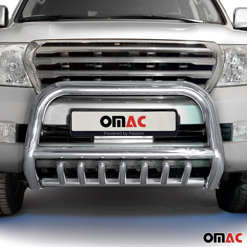 Frontbügel Frontschutzbügel für Toyota Land Cruiser V8 2007-12 ABE Stahl Silber
