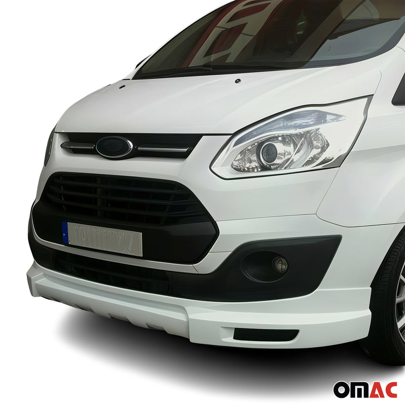 Spoiler anteriore, paraurti, splitter per Ford Transit Tourneo Custom, bianco, 1 pezzo