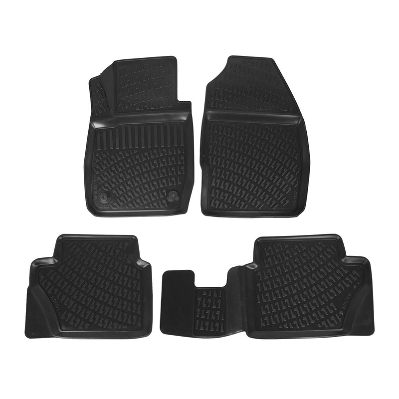 2017-2021 Ford Fiesta VII Schrägheck Fußmatten Zuschneidbar TPE Schwarz 4x