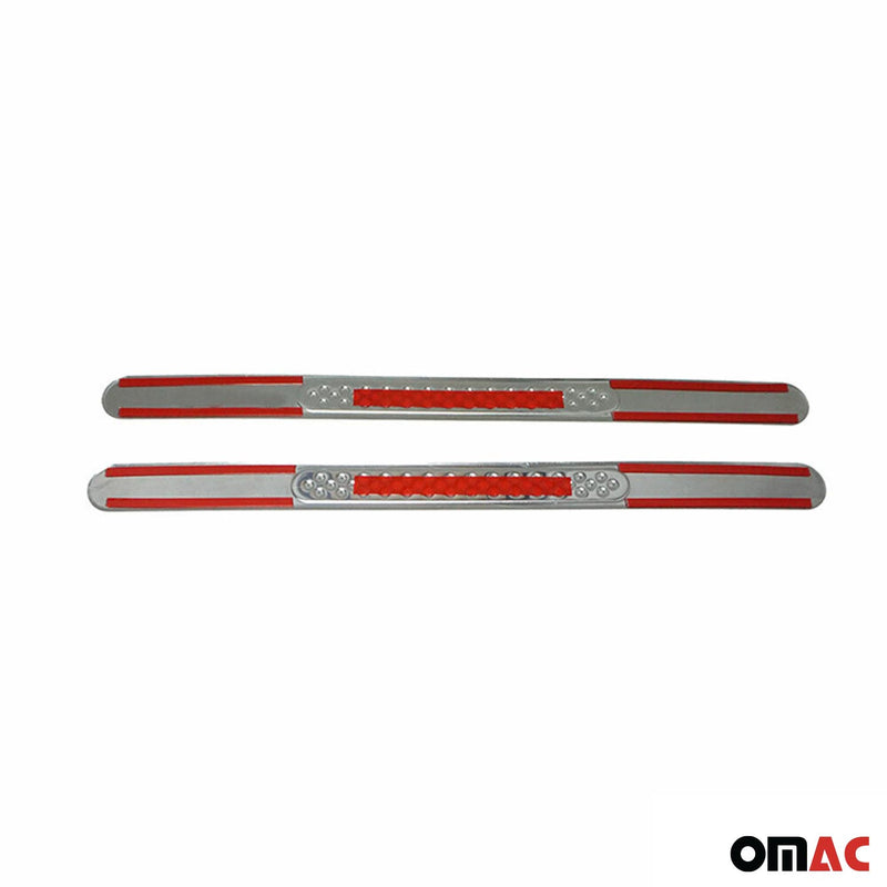 Soglie porte per Skoda Karoq 2017-2025 in acciaio inox argento 2 pezzi 