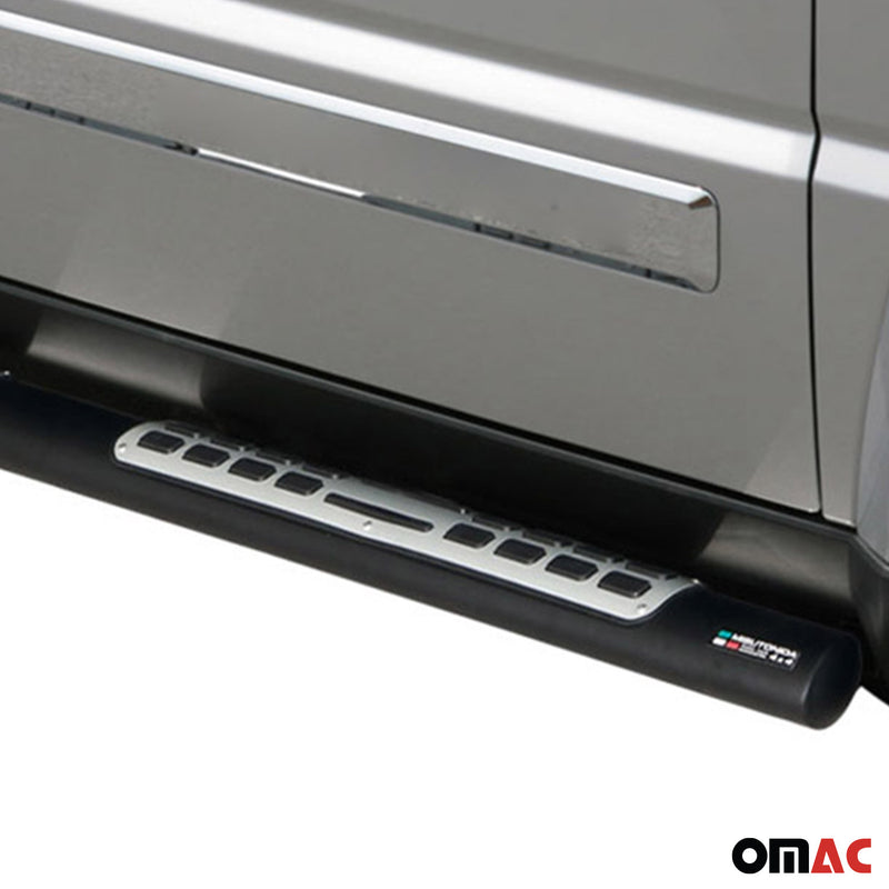 Minigonne laterali in acciaio inox per Jeep Cheeroke 2008-2013 Nero