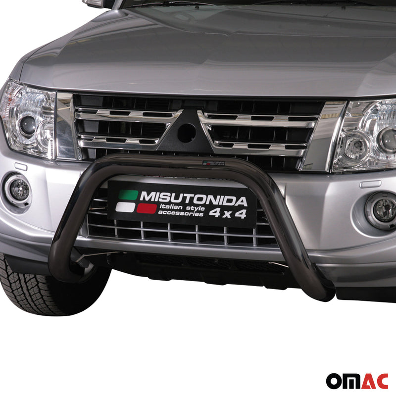 Protezione anteriore per Mitsubishi Pajero 2012-2018 ø76mm acciaio nero