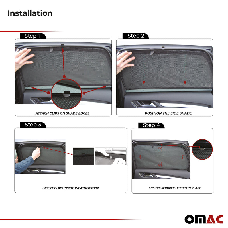 Tendine parasole per porte posteriori VW Golf Variant 2009-2012, 2 pezzi