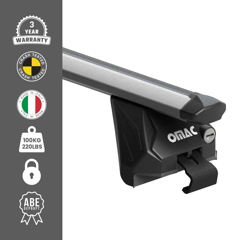 Portapacchi da tetto per BMW Serie 5 Touring F11 G31 2010-2025 Alu Silver 2x ABE