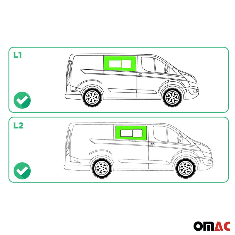 Finestrino laterale scorrevole per Ford Transit Custom 2013-2024 L1 L2 automatico destro