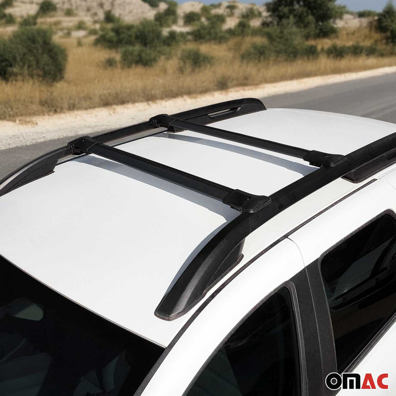 Dachträger Gepäckträger für Dacia Duster 2010-13 Pre-FL Relingträger Alu Schwarz