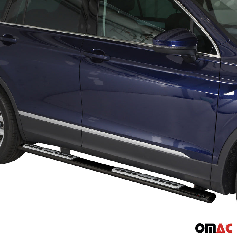 Minigonne laterali in acciaio per VW Tiguan Allspace 2017-2021 Nero