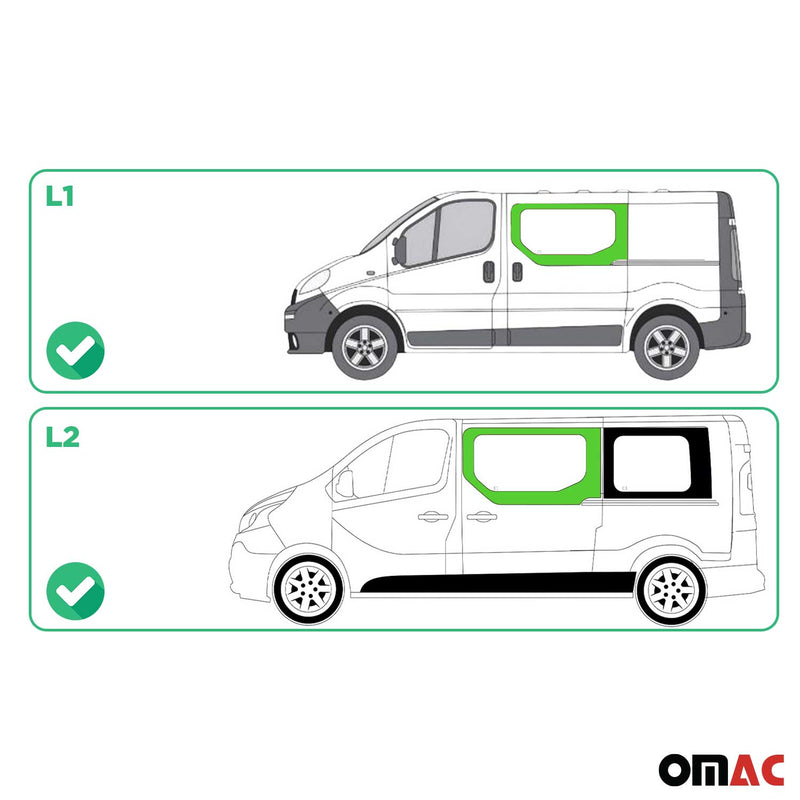 Finestrino laterale per Opel Vivaro 2001-2014 porta scorrevole destra L1 L2