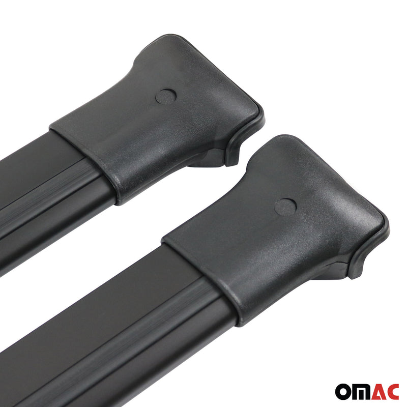 Barre portatutto + barre portatutto SET per VW Caddy 2015-2020 Corto Alluminio Nero 4 pezzi