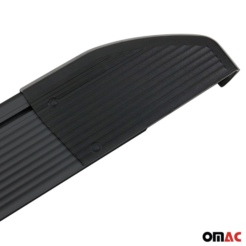 Alu Seitenschweller Trittbretter für Nissan Qashqai J11 2014-2021 Schwarz 2tlg