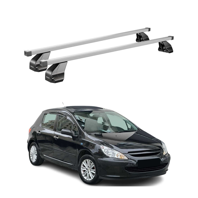 Portapacchi in acciaio Menabo per Peugeot 307 2000-2009 5 porte grigio