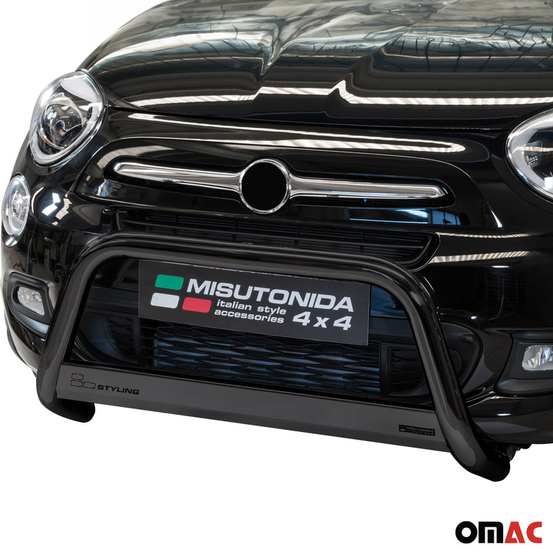 Protezione anteriore per Fiat 500X 2014-2018 ø63mm acciaio nero 