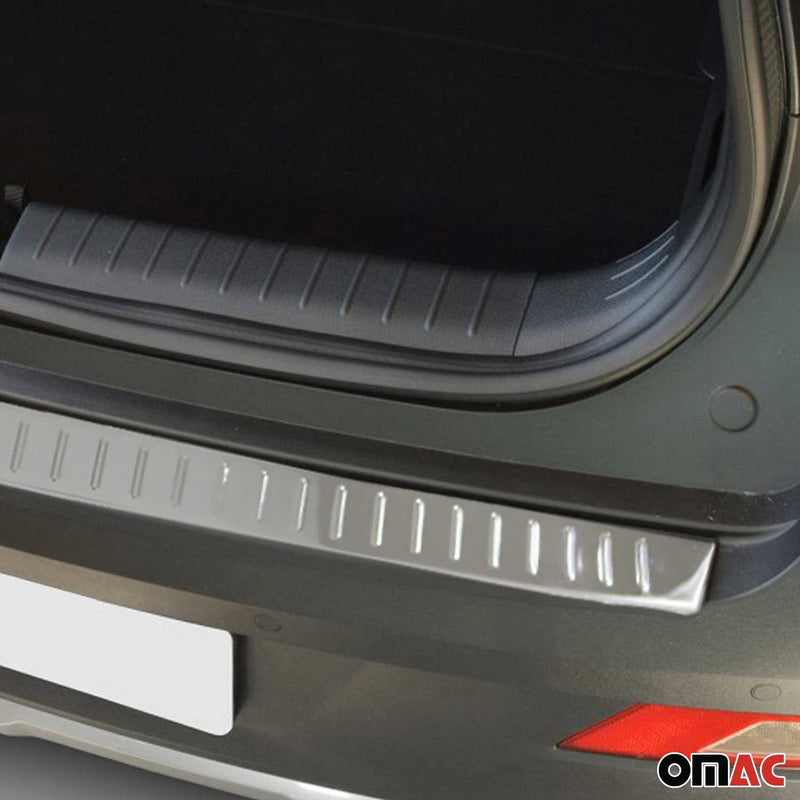 Protezione paraurti per soglia di carico per Hyundai Bayon 2021-2025 in acciaio inox argento