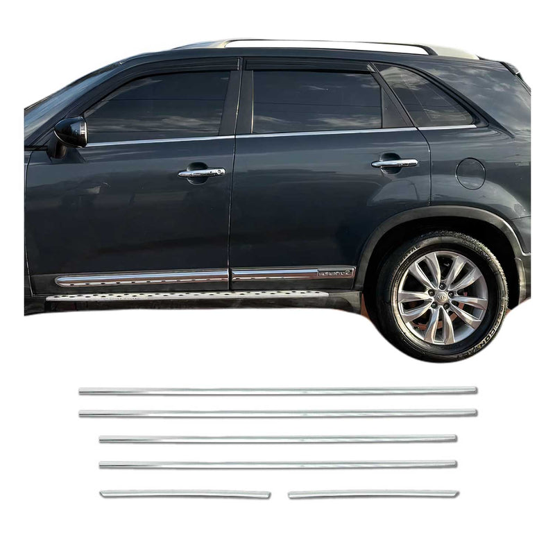 Fensterleisten Zierleisten für Kia Sorento 2012-2017 Edelstahl Chrom 6tlg