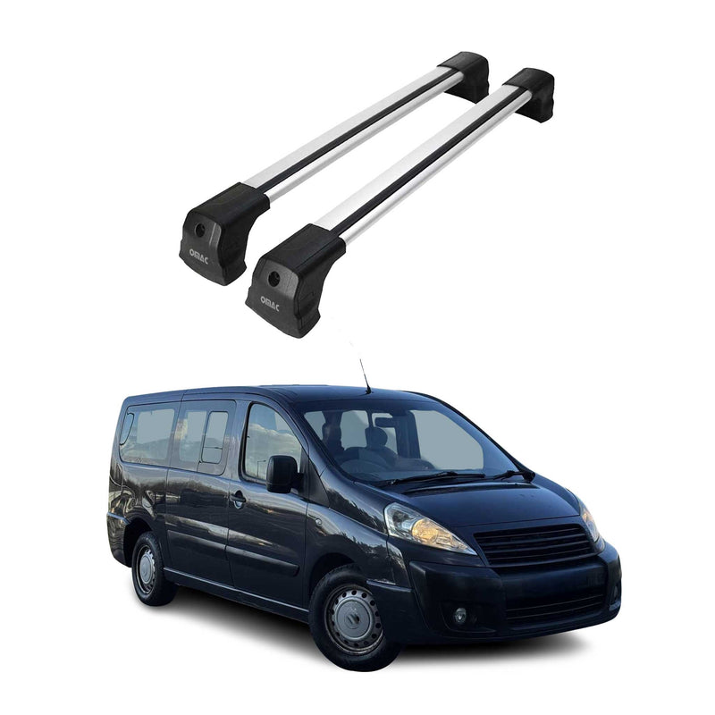 Portapacchi da tetto per Fiat Scudo 2007-2016 base grigio alluminio 2x