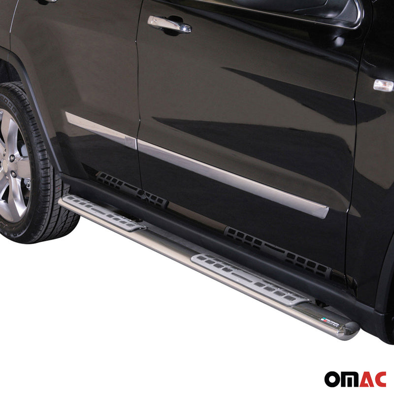 Minigonne laterali in acciaio inossidabile per Jeep Grand Cherokee 2010-2013 Grigio